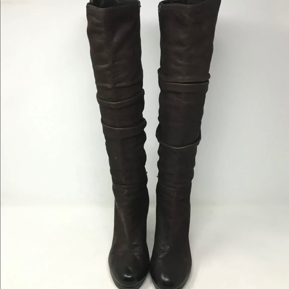 Prada Boots Brown Leather Wedges - Picture 5 of 10